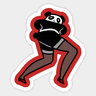 Long Lady Legs Panda Sticker